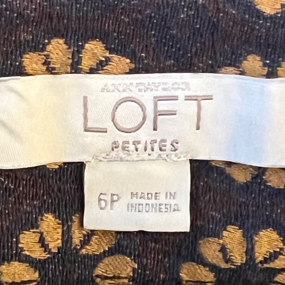 LOFTAnn Taylor Women Floral Pencil Skirt 6P Brown Textured Stretch Indie Granola - Picture 5 of 10